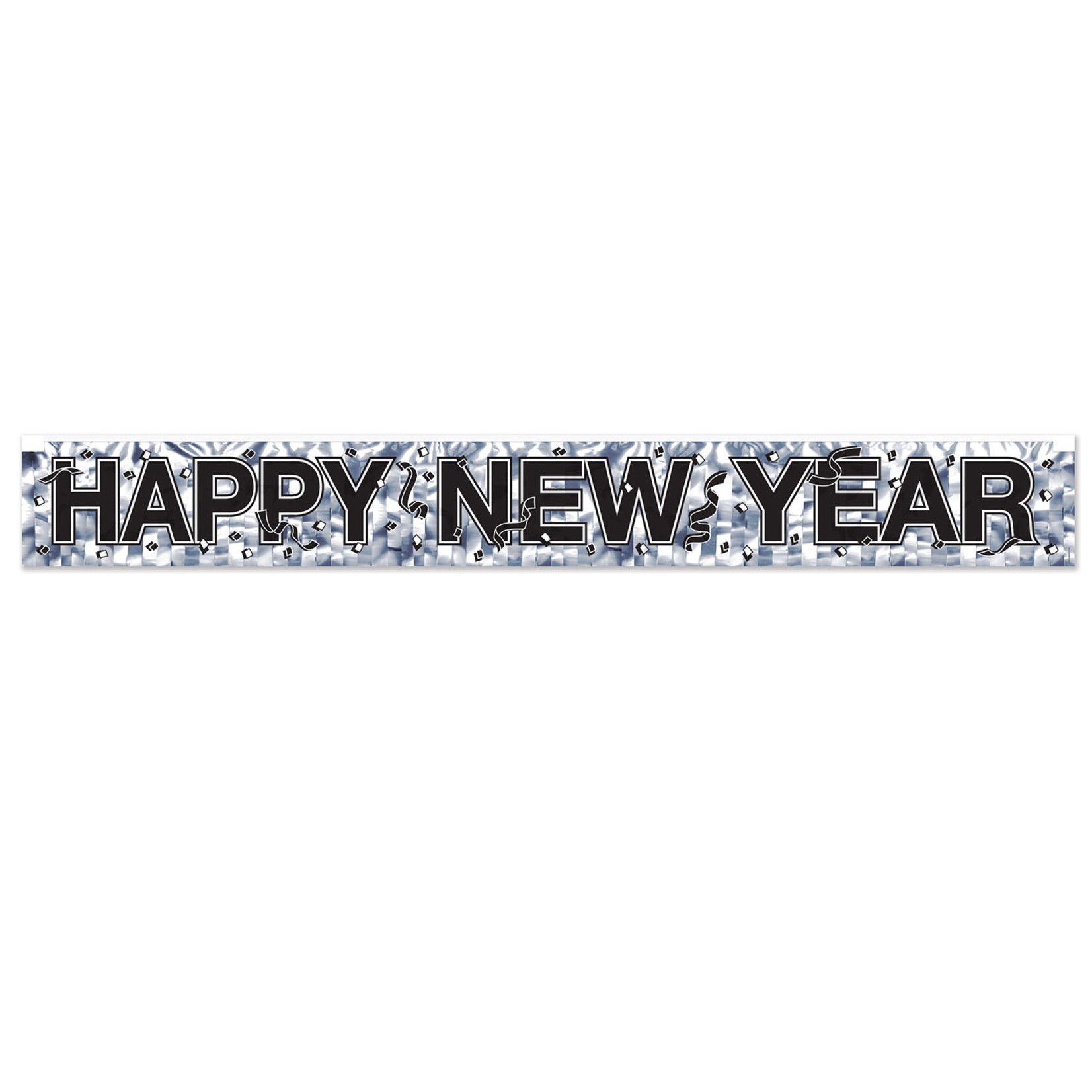 Beistle 5' Silver Happy New Year Banner - 1ct.