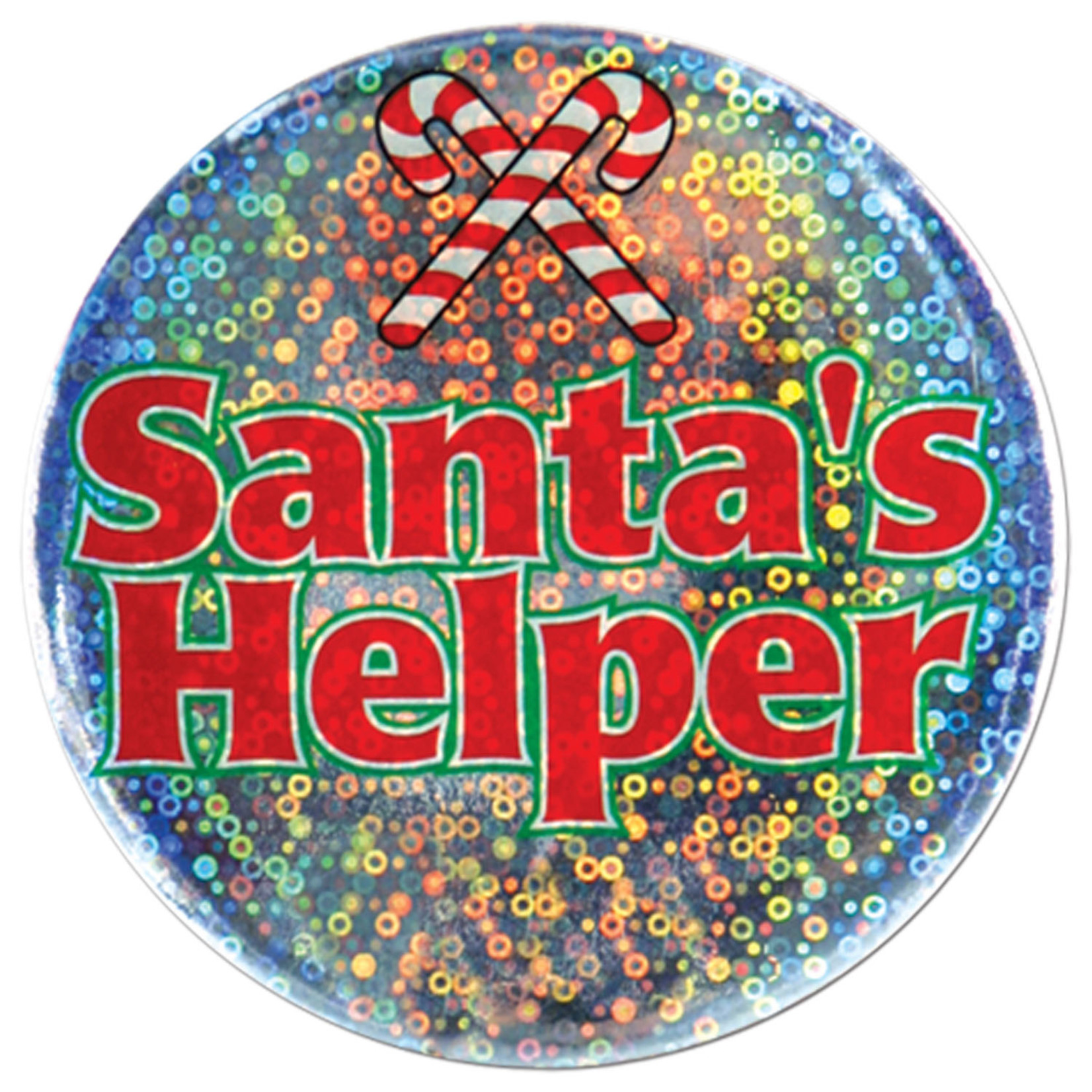 Beistle 3.5" Santa's Helper Button - 1ct.