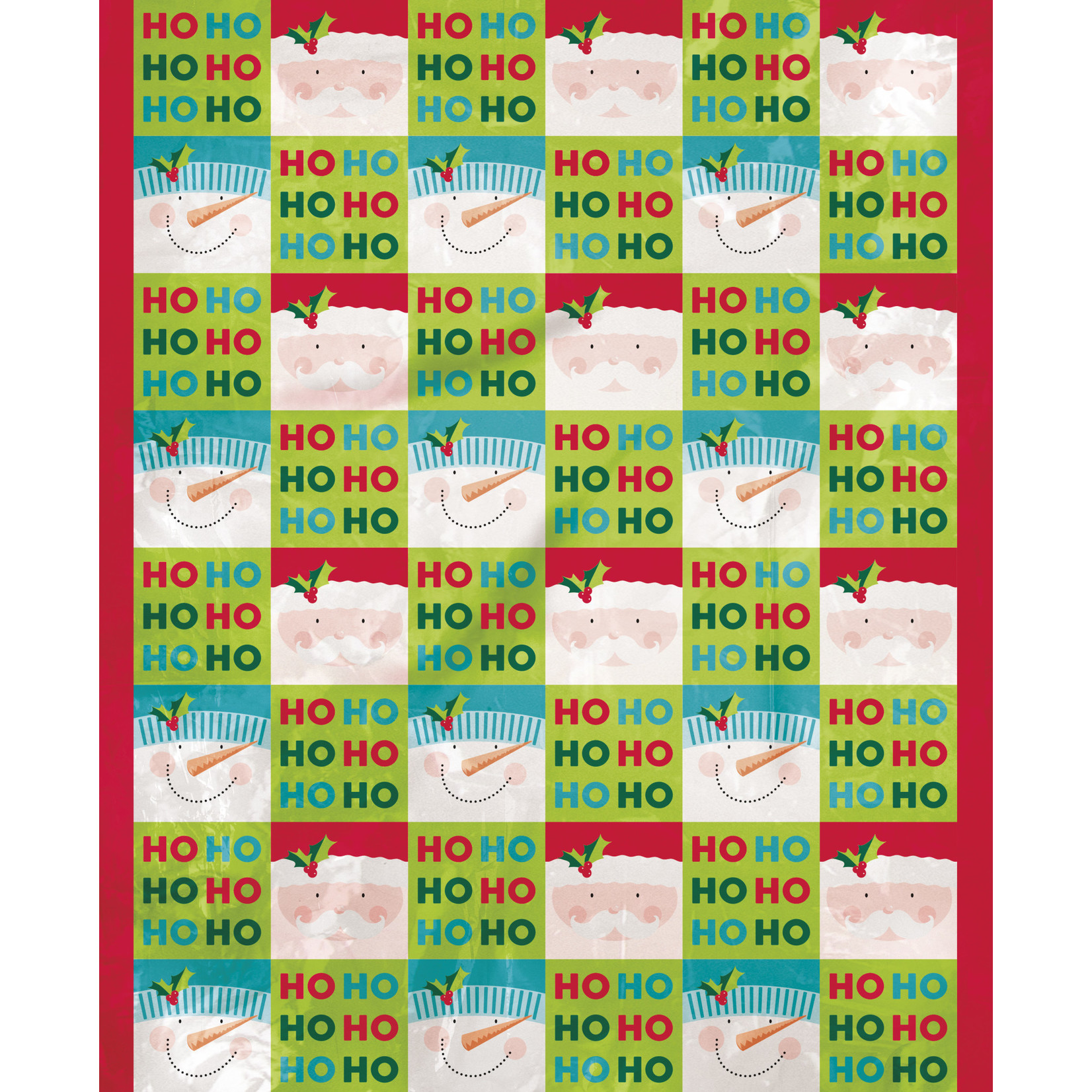 unique Ho Ho Ho Santa/ Snowman Jumbo Gift Bag  - 1ct.