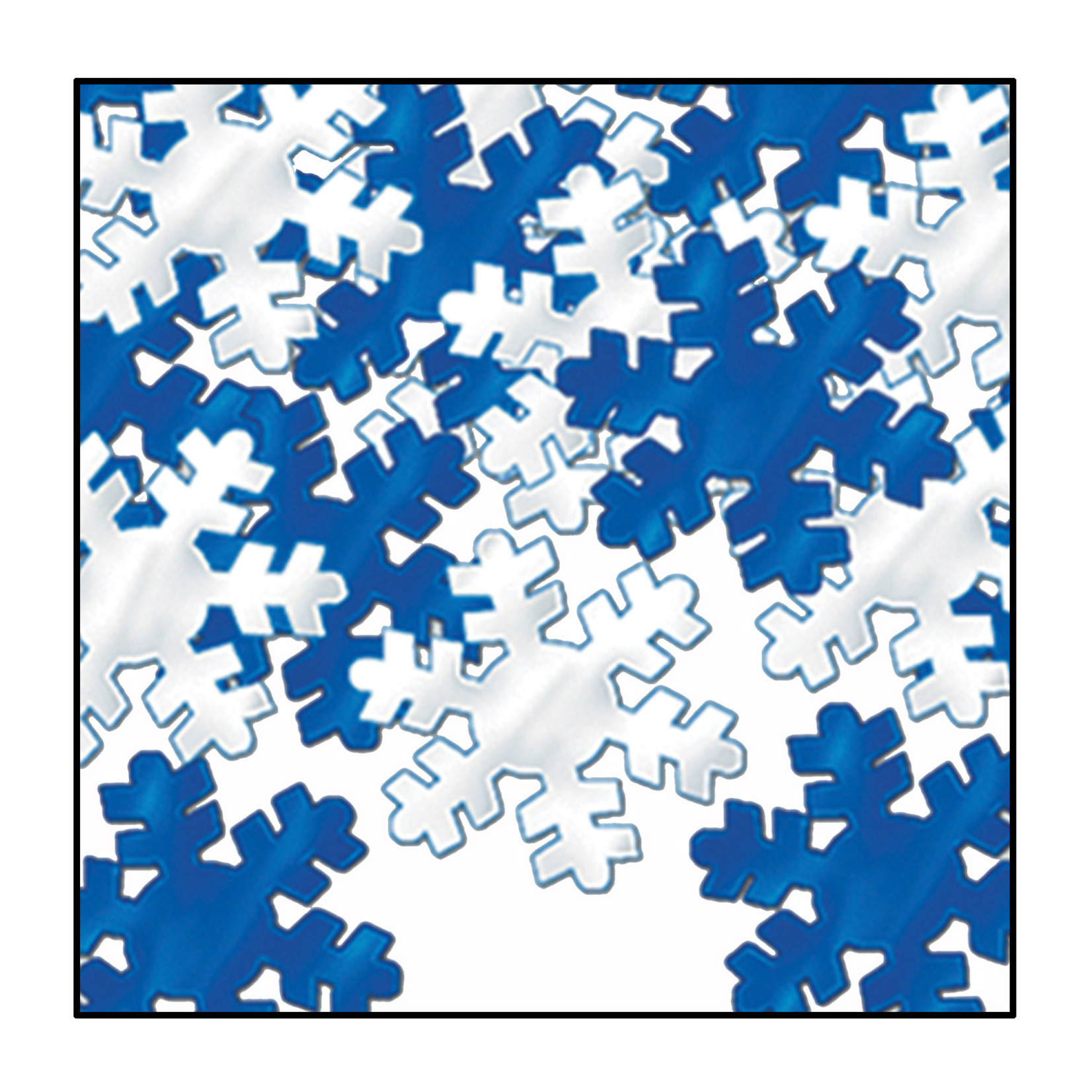 Beistle Blue & Silver Snowflake Confetti - 1oz