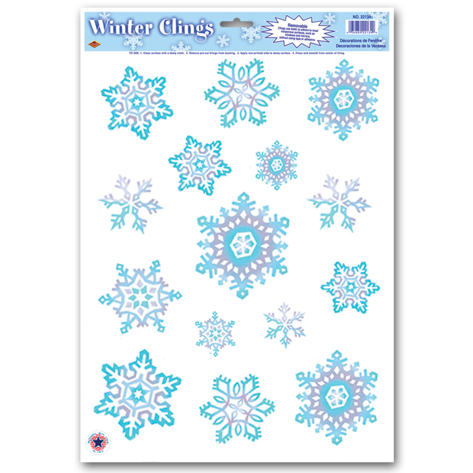 Beistle Snowflake Window Clings - 15ct.