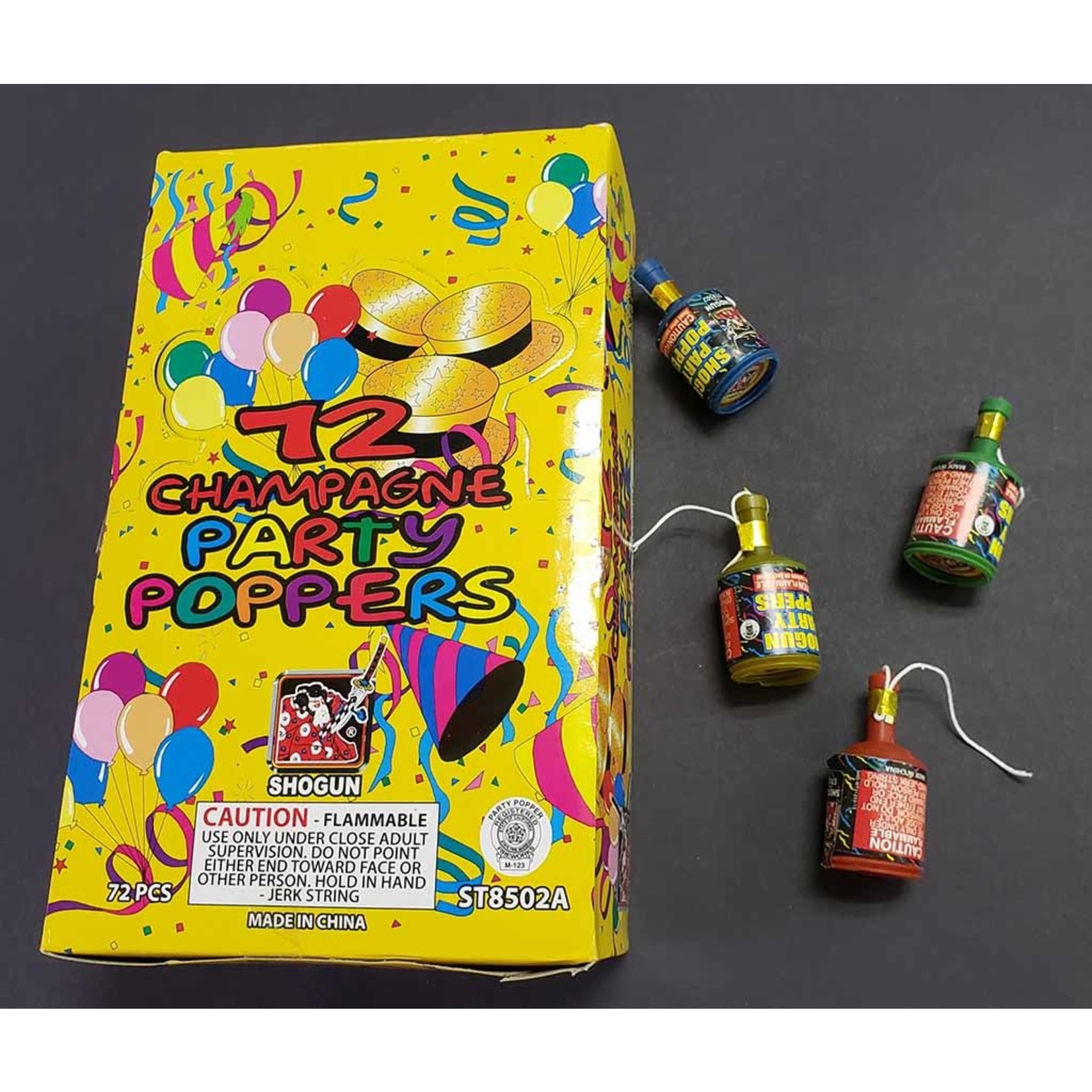 Hubbard Wholesale Champagne Party Poppers - 72ct.