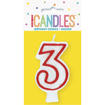 unique Birthday Number Candle #3