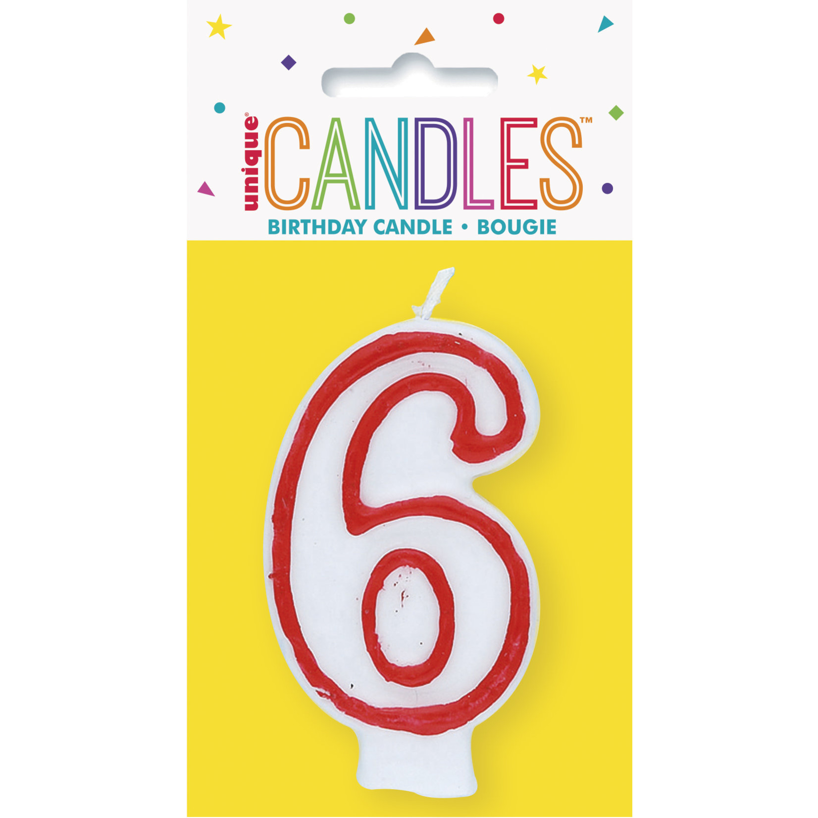 unique Birthday Number Candle #6