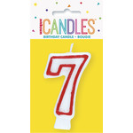 unique Birthday Number Candle #7