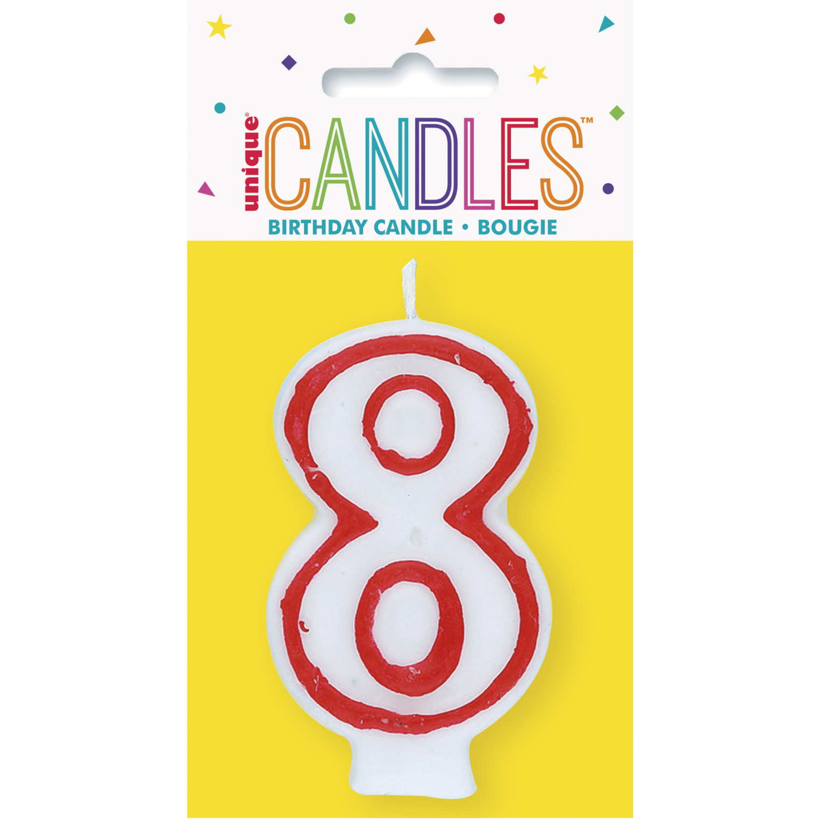 unique Birthday Number Candle #8