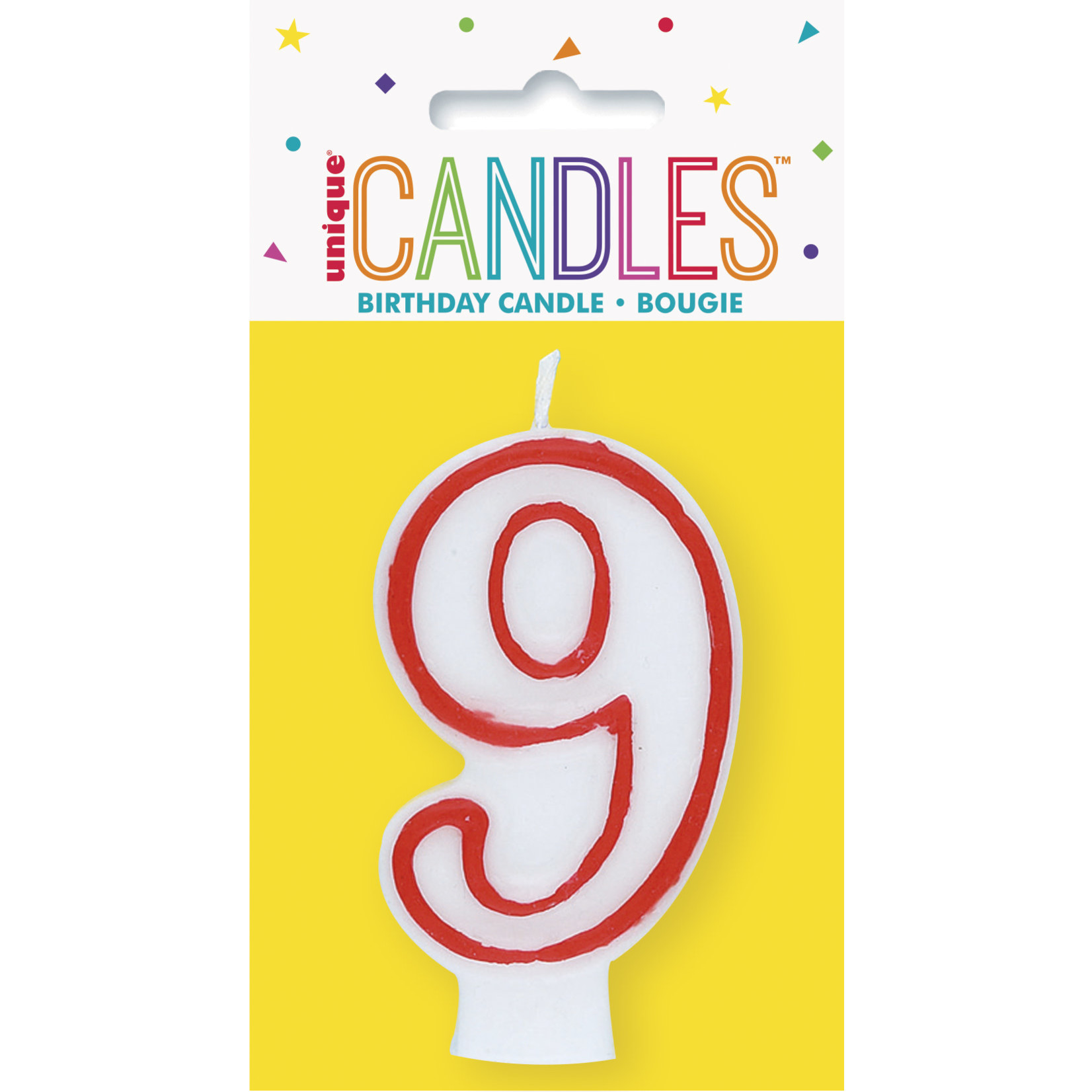 unique Birthday Number Candle #9