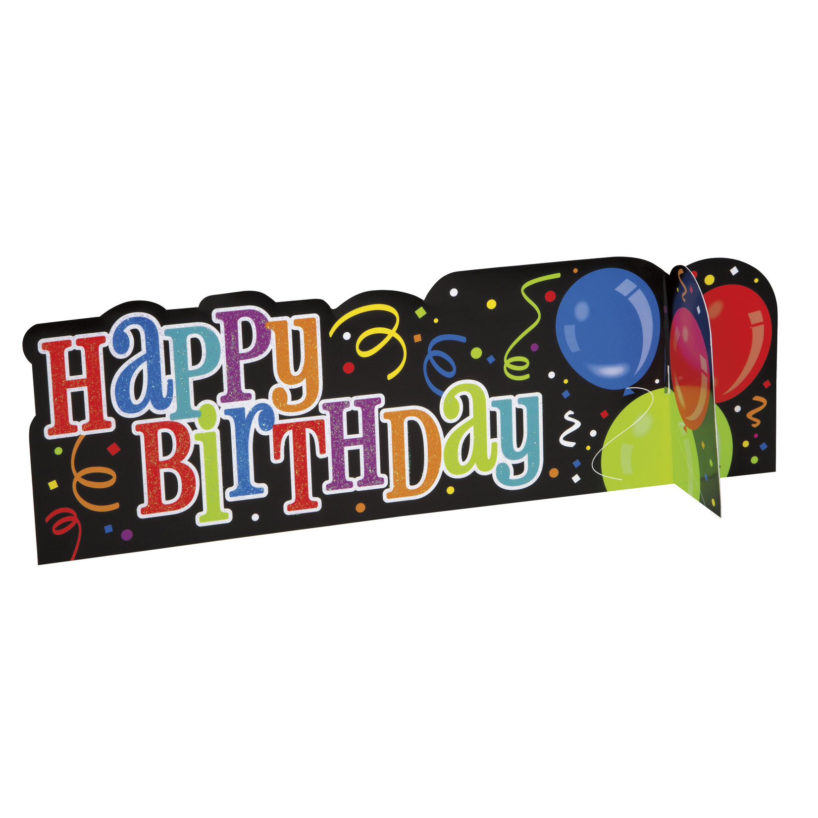 unique 3D Happy Birthday Confetti Centerpiece