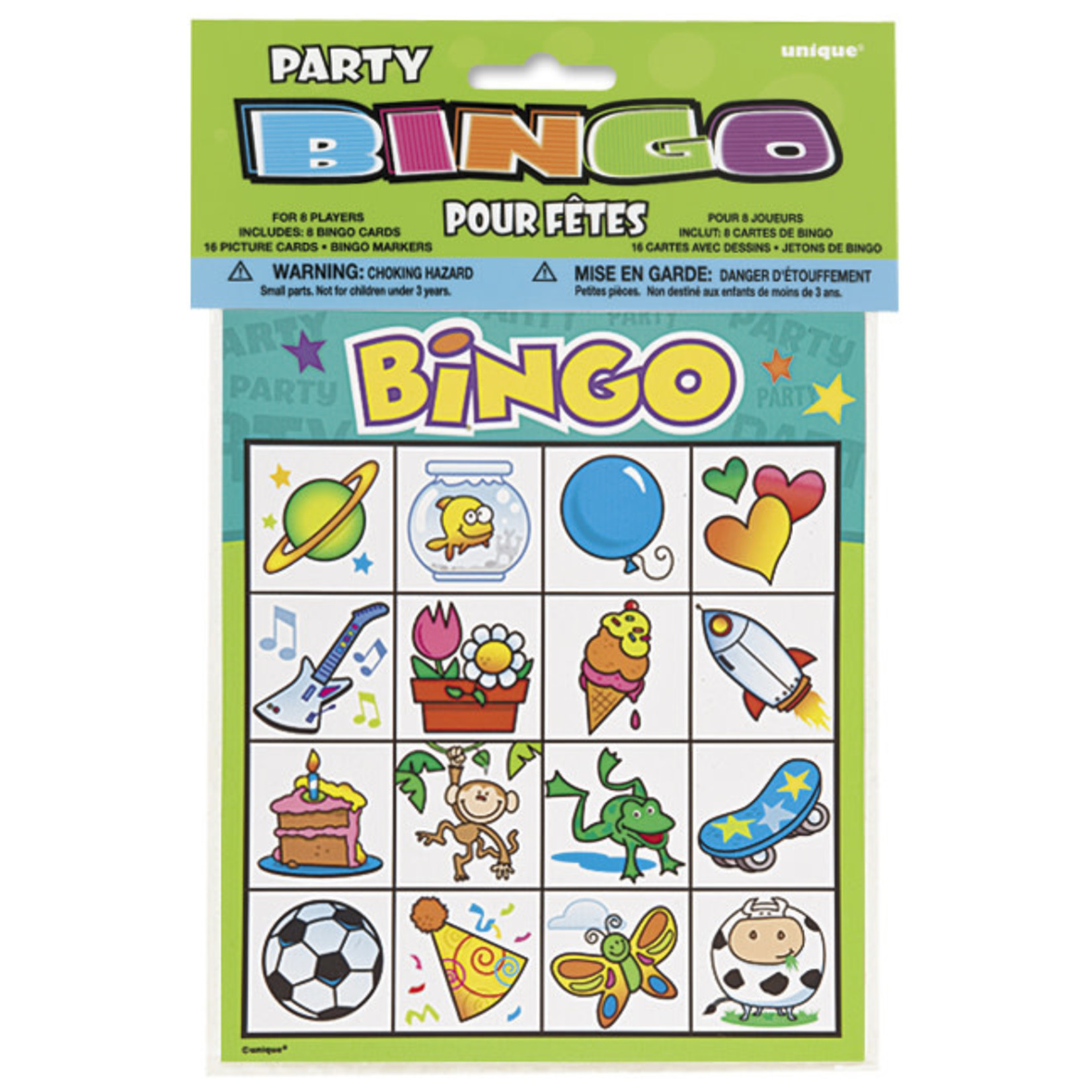unique PARTY BINGO GAME - 8ct.