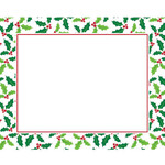 Creative Converting Christmas Holly Placemats  - 12ct.