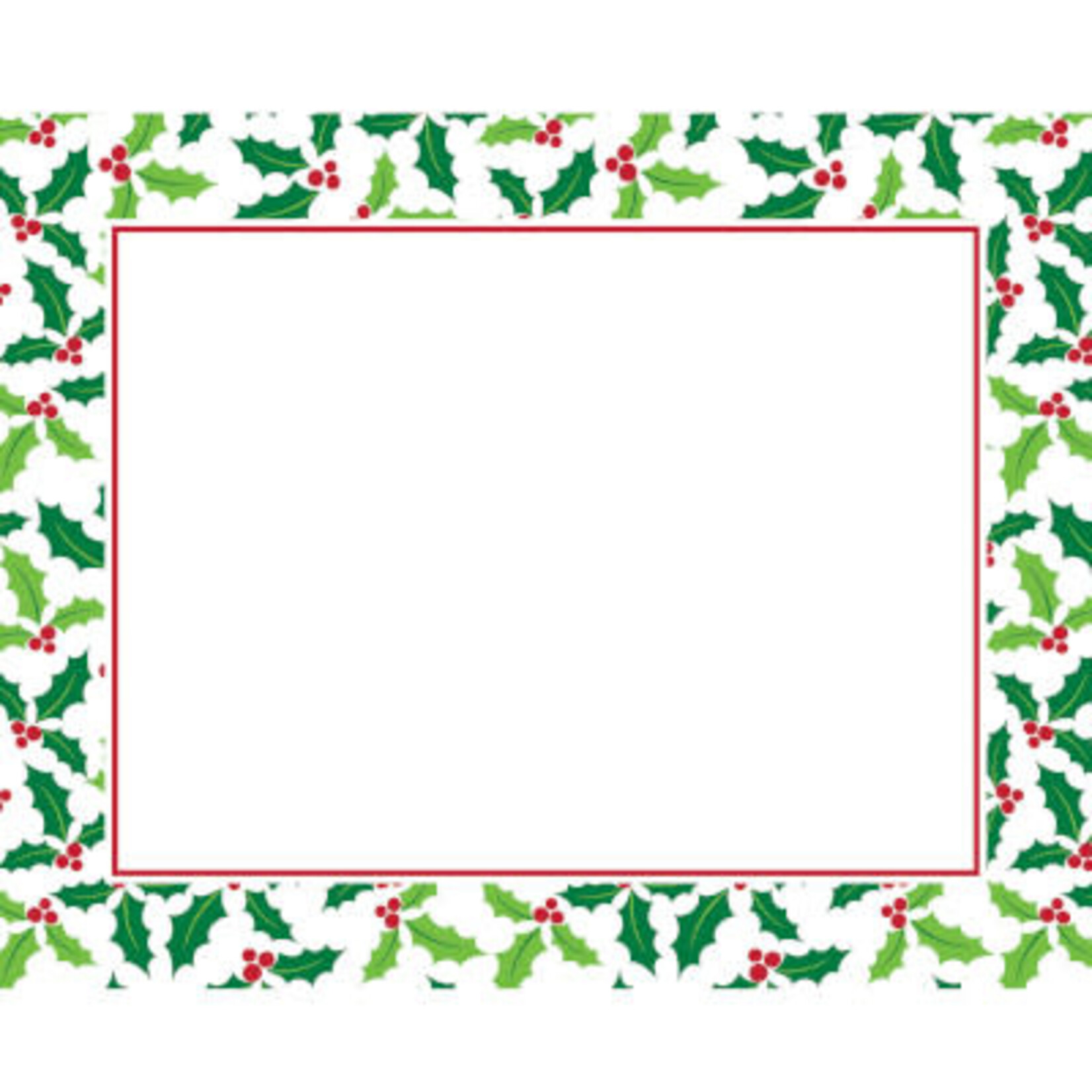 Creative Converting Christmas Holly Placemats  - 12ct.