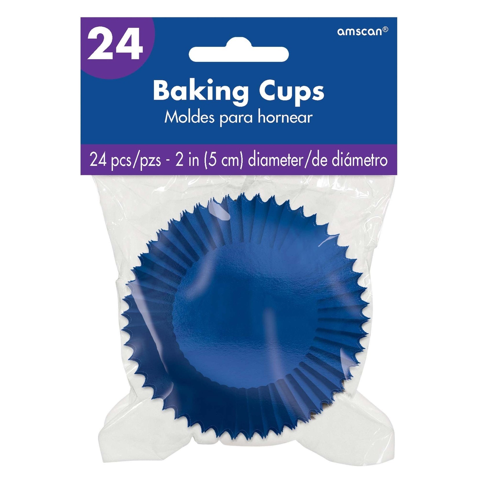 Amscan 2" Royal Blue Foil Baking Cups - 24ct.