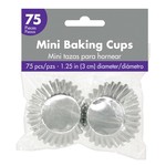 Amscan 1.2" Silver Mini Baking Cups - 75ct.