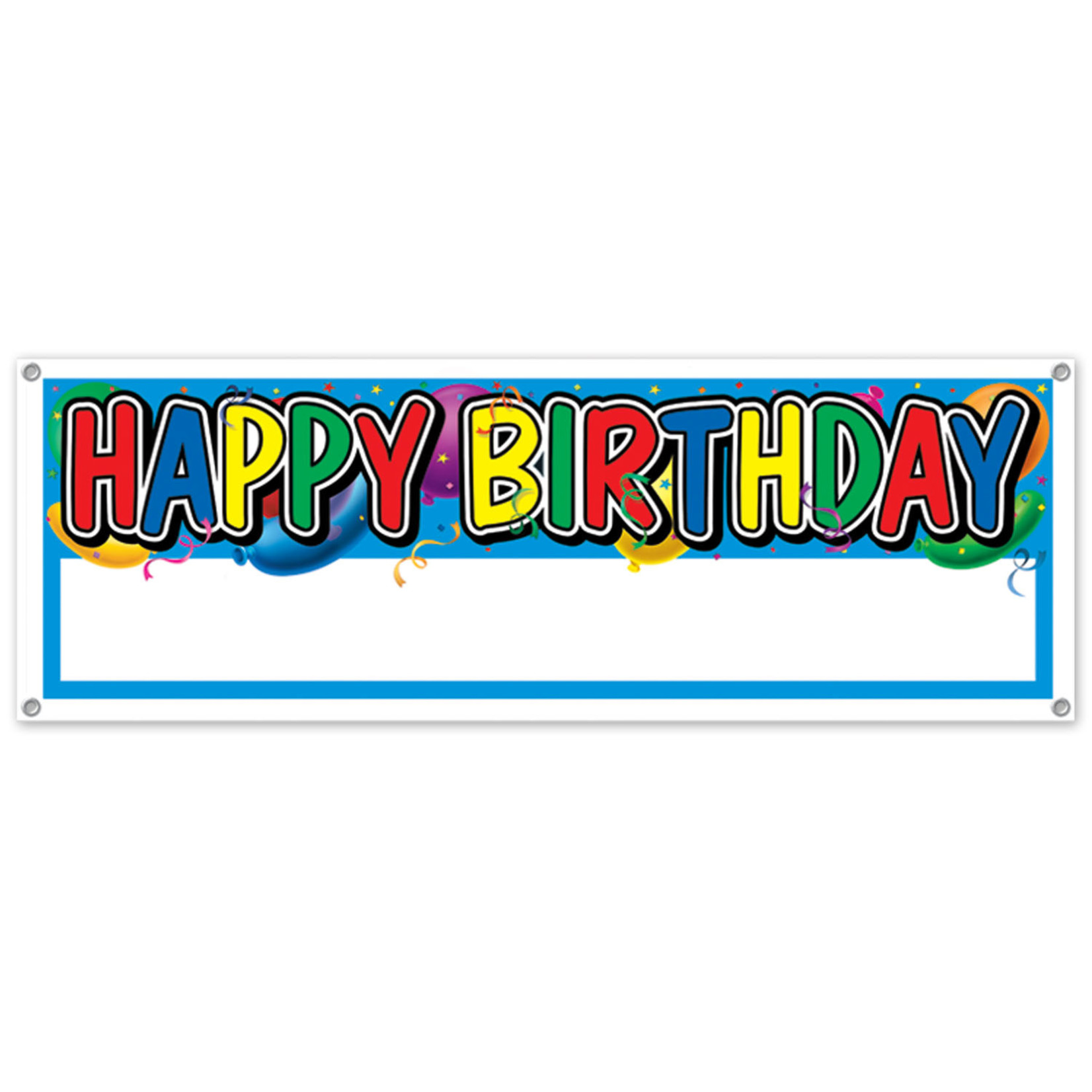 Beistle 5' Happy Birthday Custom Banner - 1ct. (5' x 21")