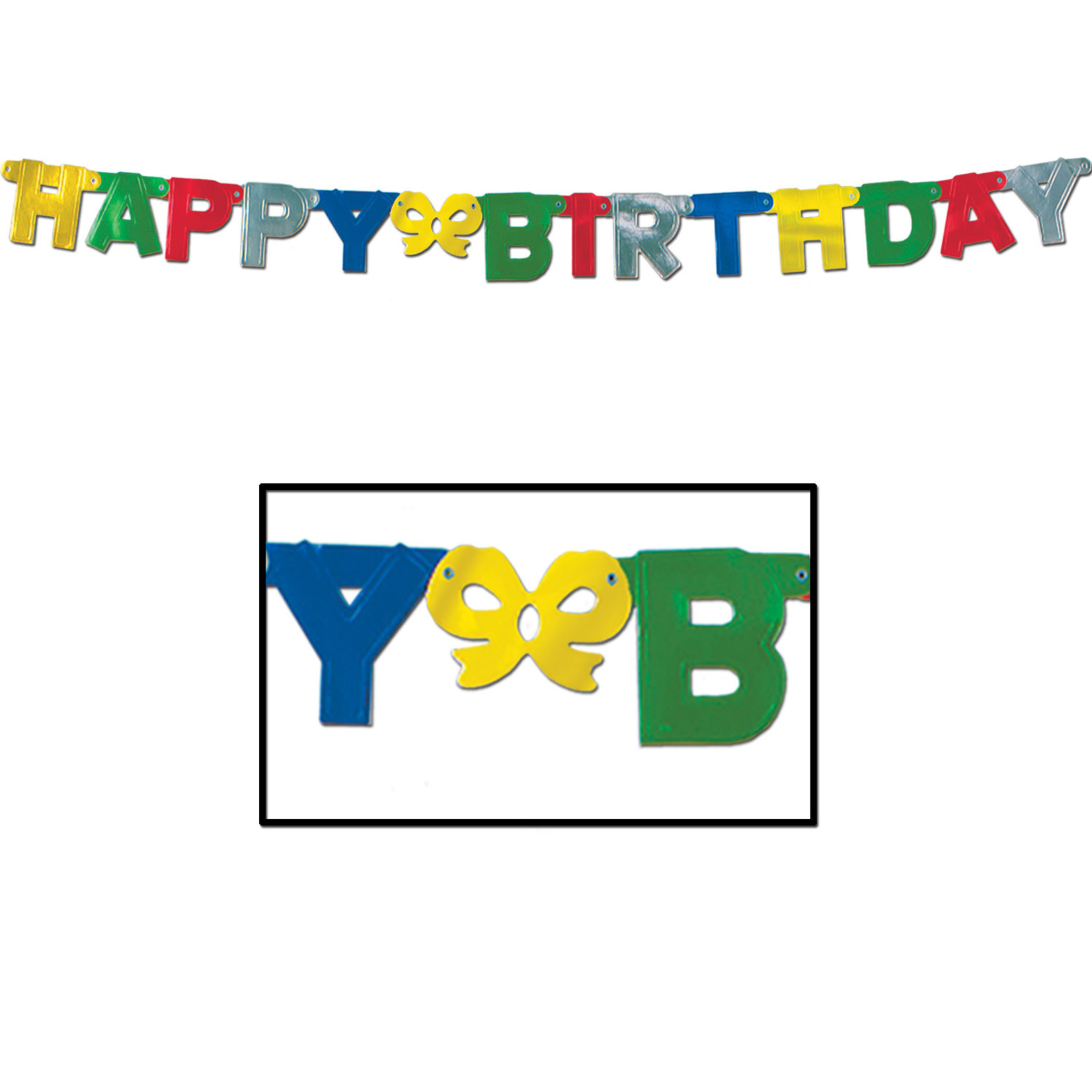 Beistle Happy Birthday Jointed Banner - 5ft.