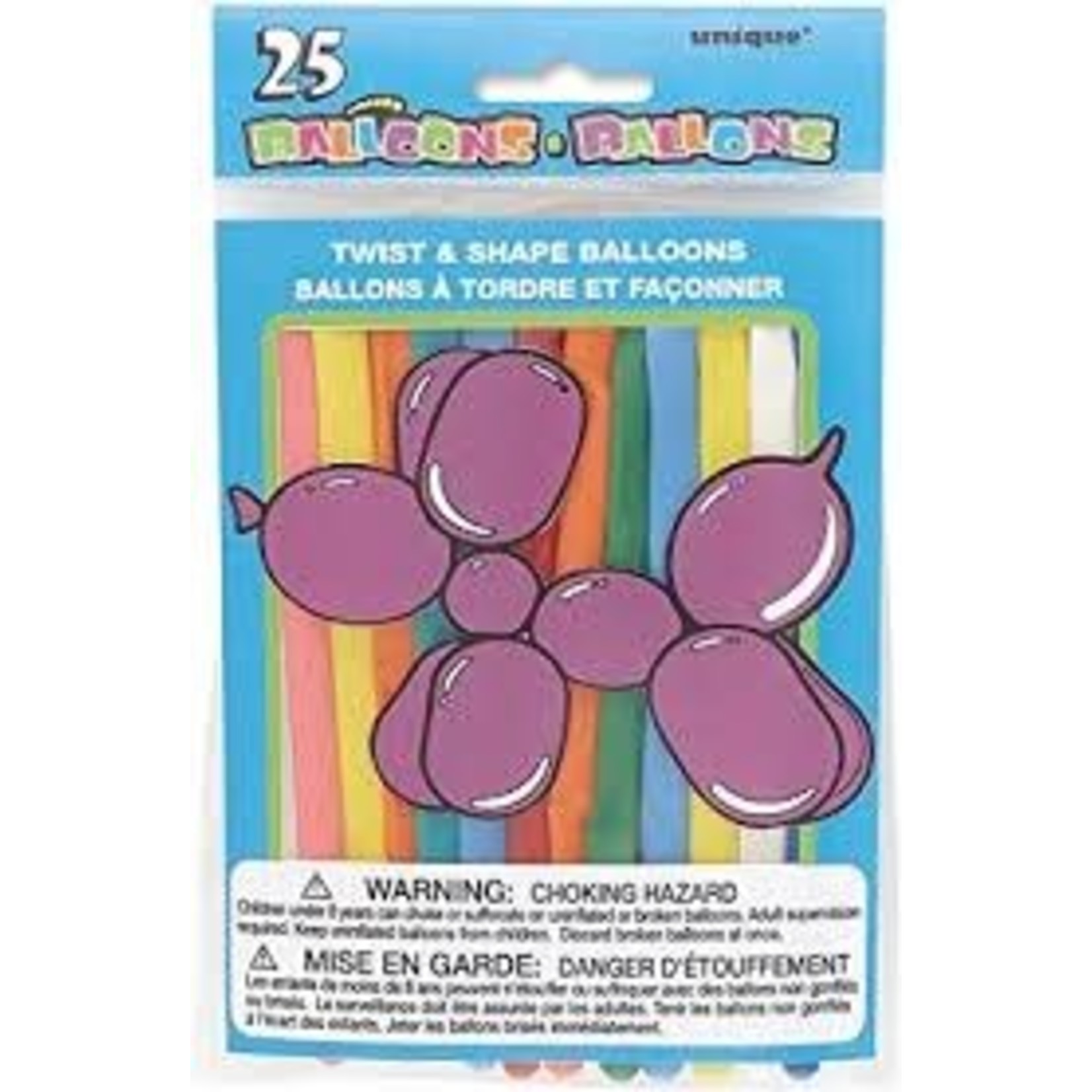 unique Twist and Shape Balloons - 25ct.