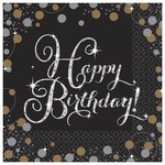 Amscan Sparkling Celebration Beverage Napkins - 16ct.