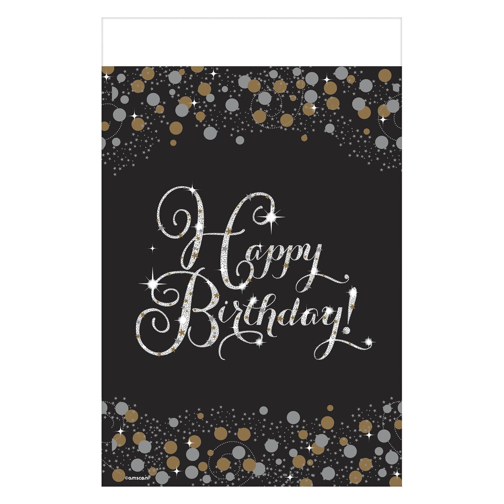 Amscan Sparkling Celebration Plastic Tablecover - 1ct. (54" x 102")