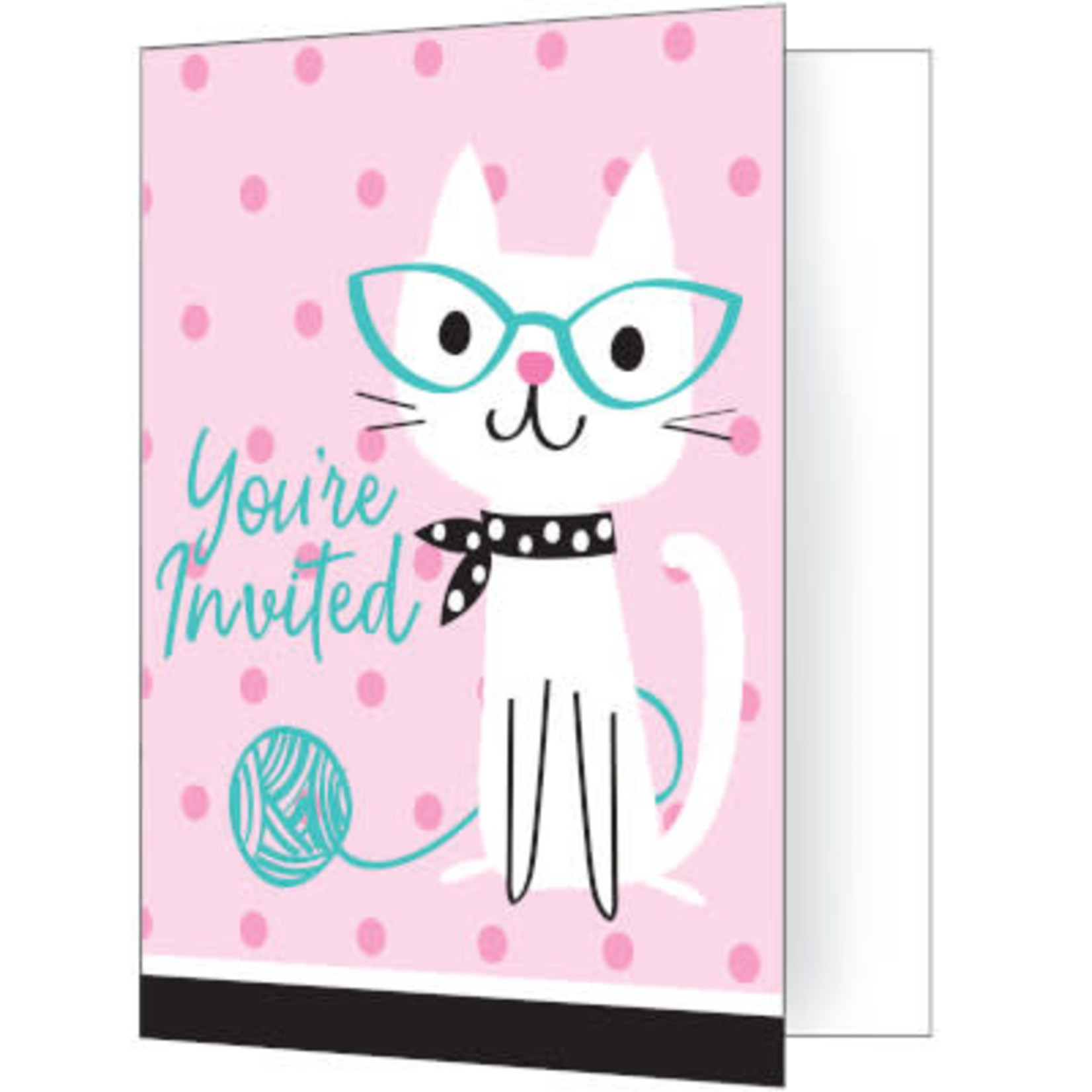 Creative Converting Purr-Fect Party Invitations - 8ct.