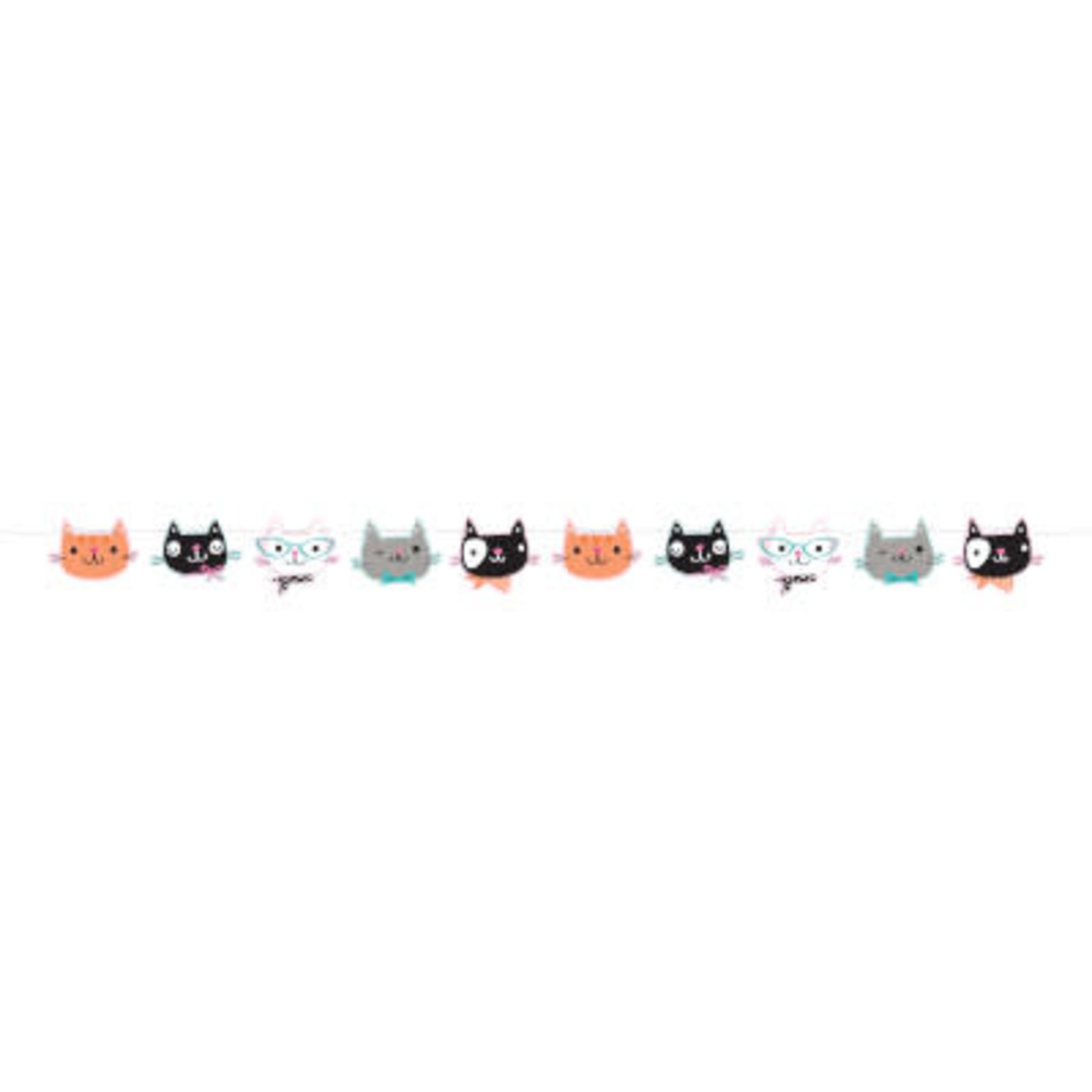 Creative Converting Purr-Fect Party Ribbon Banner - 5.5ft.