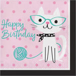 creative converting Purr-Fect Party Birthday Lunch Napkins - 16ct.