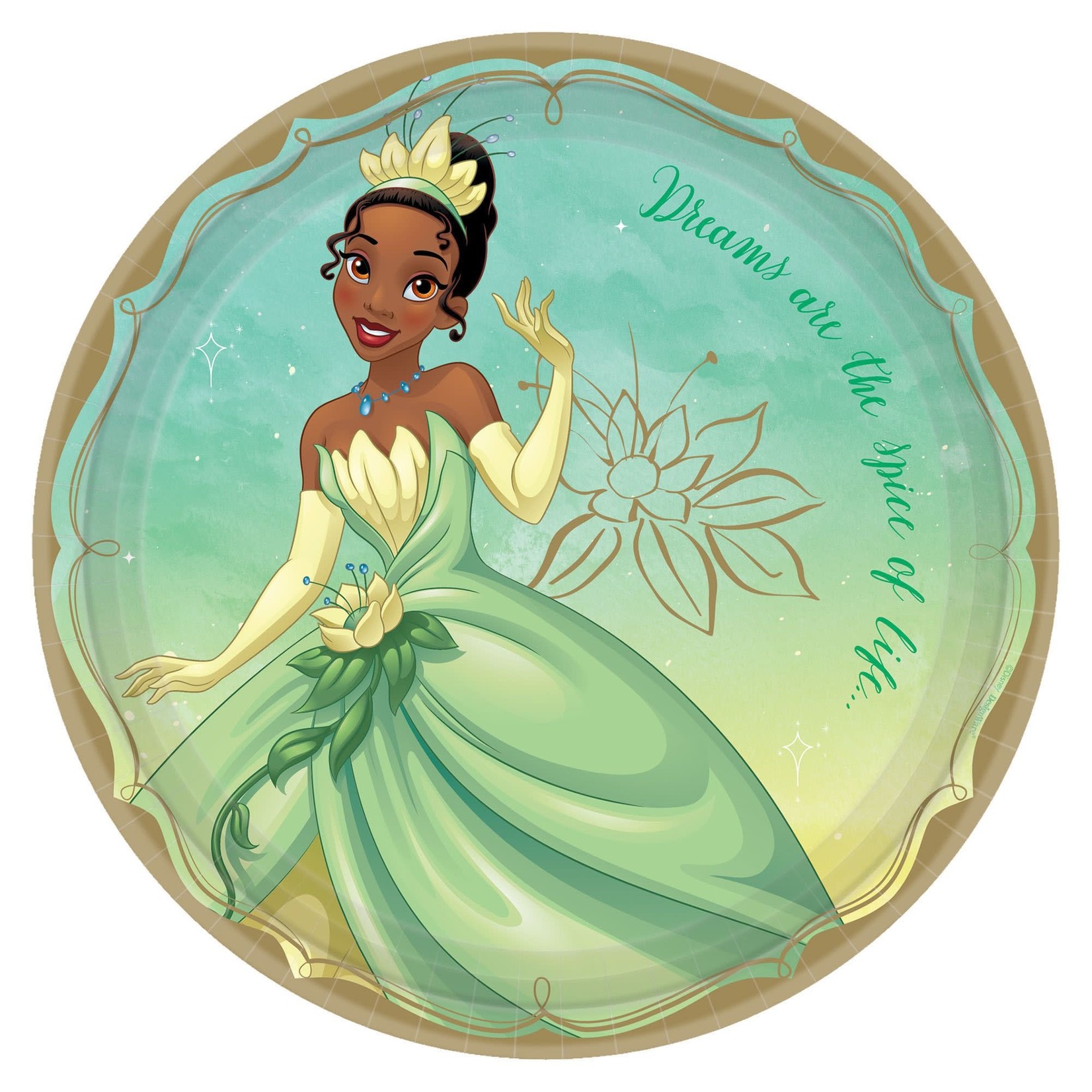 Amscan Disney Princess Tiana 9" Plate - 8ct.