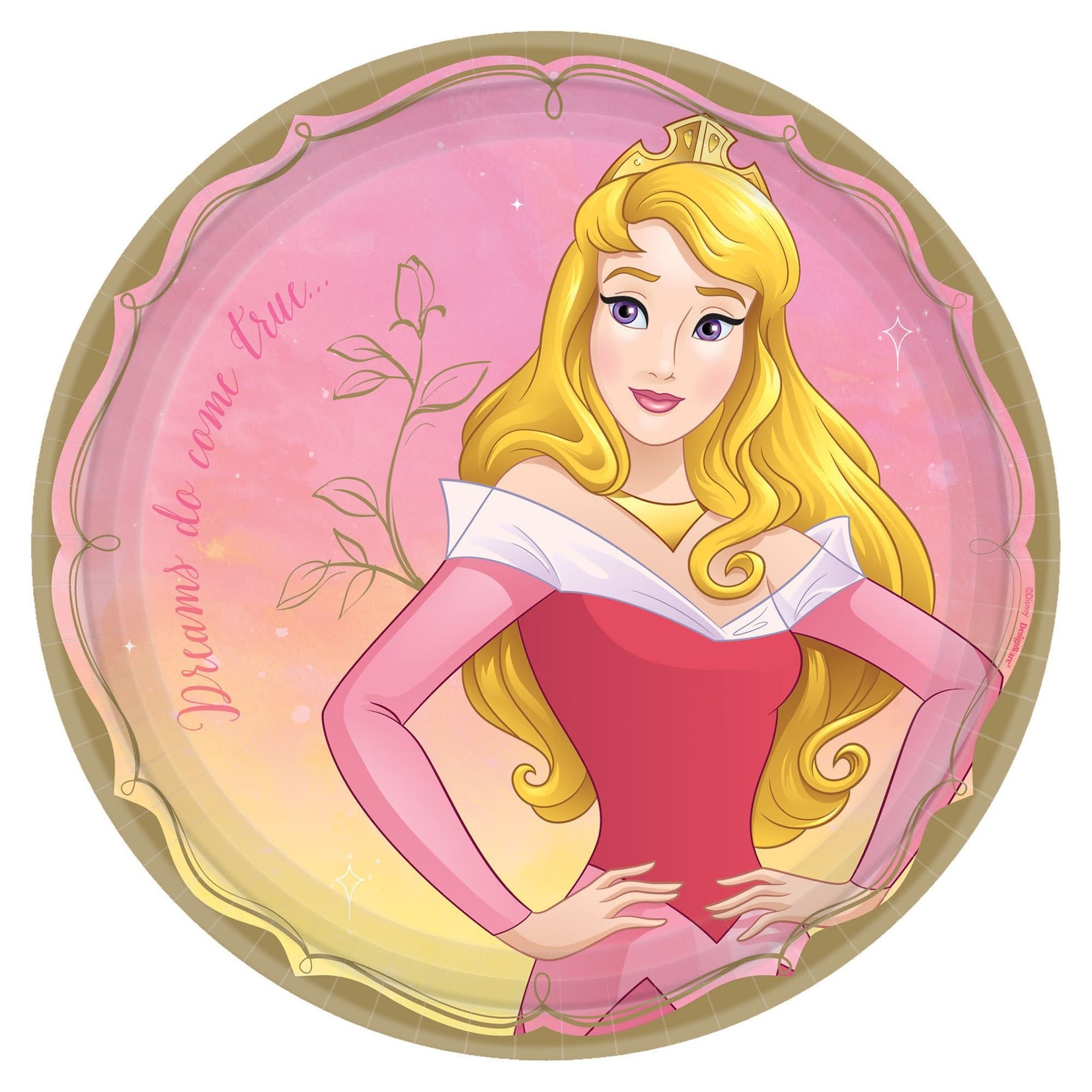 Amscan 9" Disney Princess Aurora Plates - 8ct.