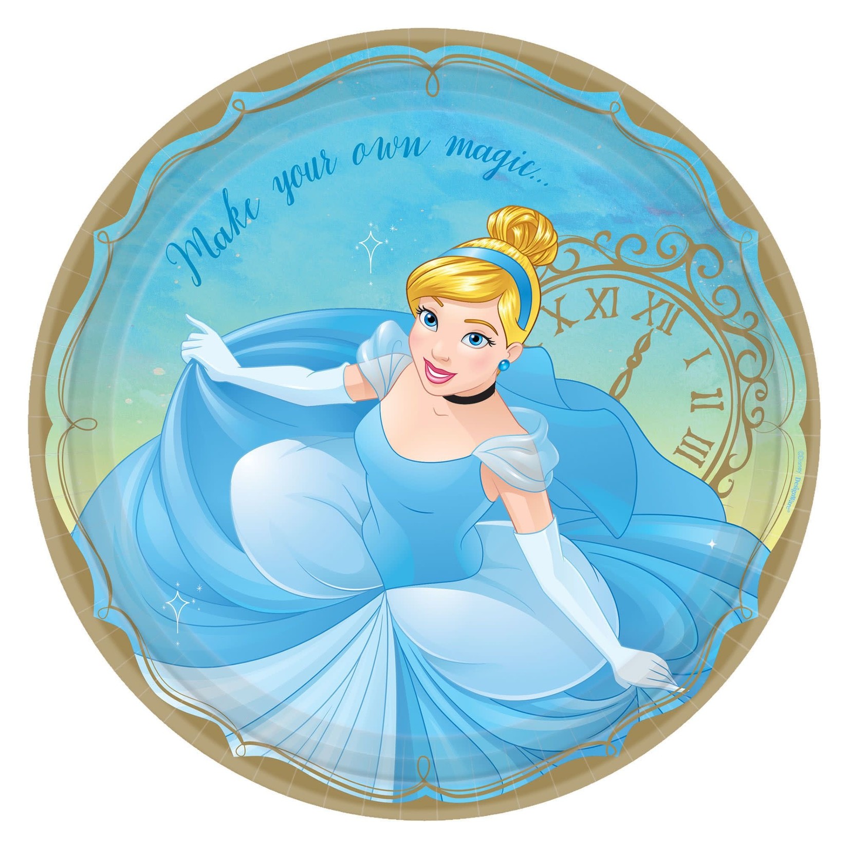 Amscan Disney Princess Cinderella  9" Plates - 8ct.
