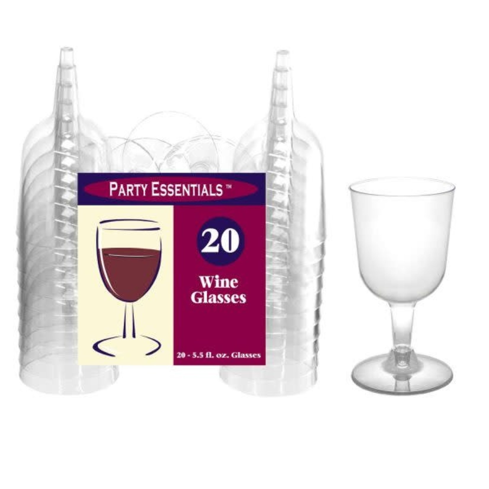 northwest 5.5oz Clear Wine 2pc. Glasses - 20ct.