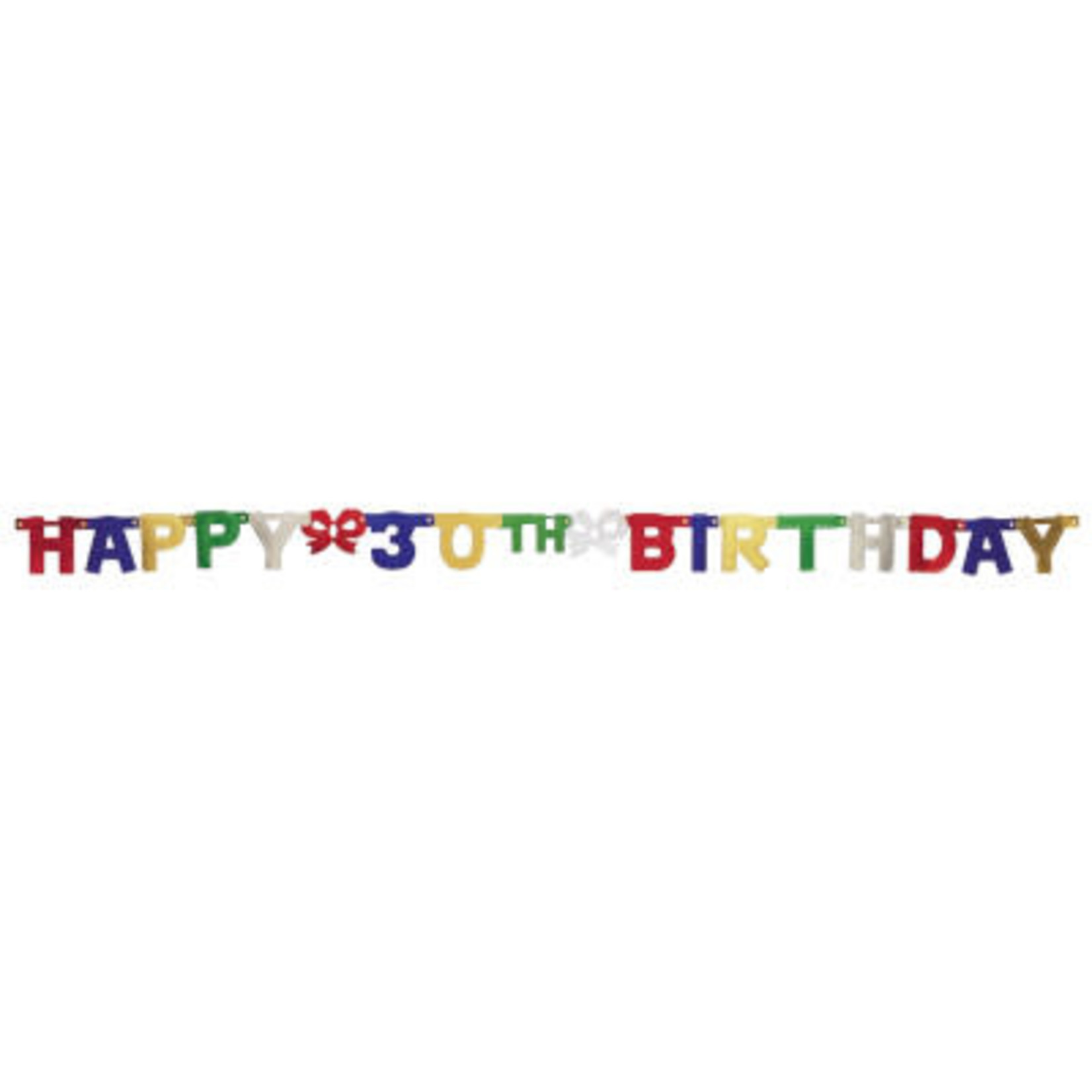 Party Creations Happy 30th Birthday Banner - 6.5ft.