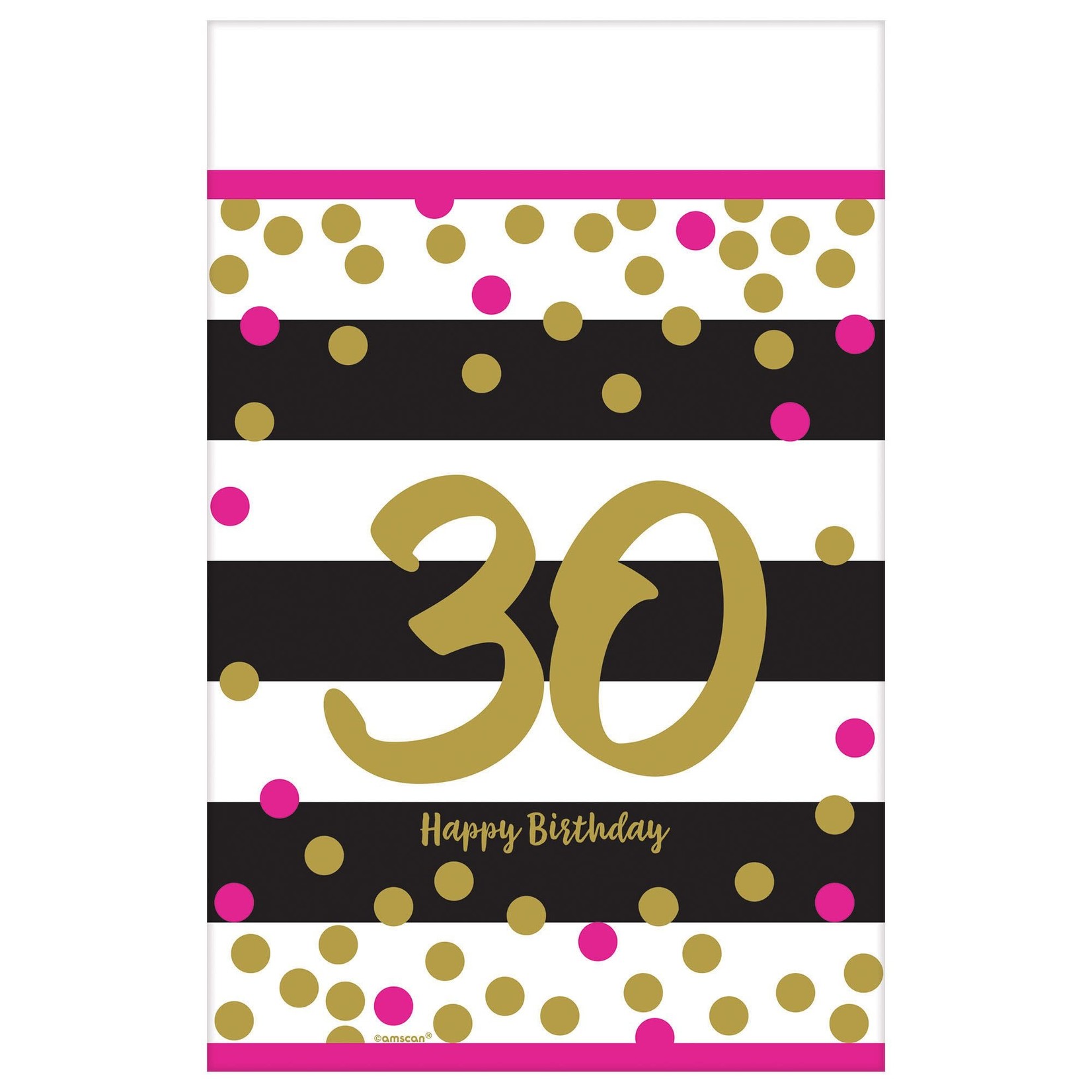 Amscan Pink & Gold 30th Tablecover