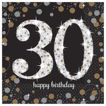 Amscan Sparkling Celebration 30th Lun. Napkins - 16ct.