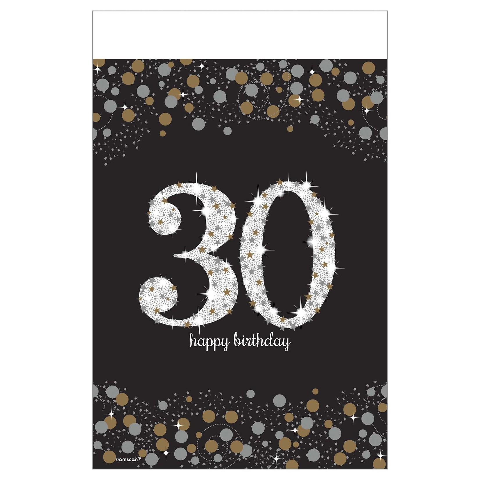 Amscan Sparkling Celebrations 30th Tablecover - 54" x 102"