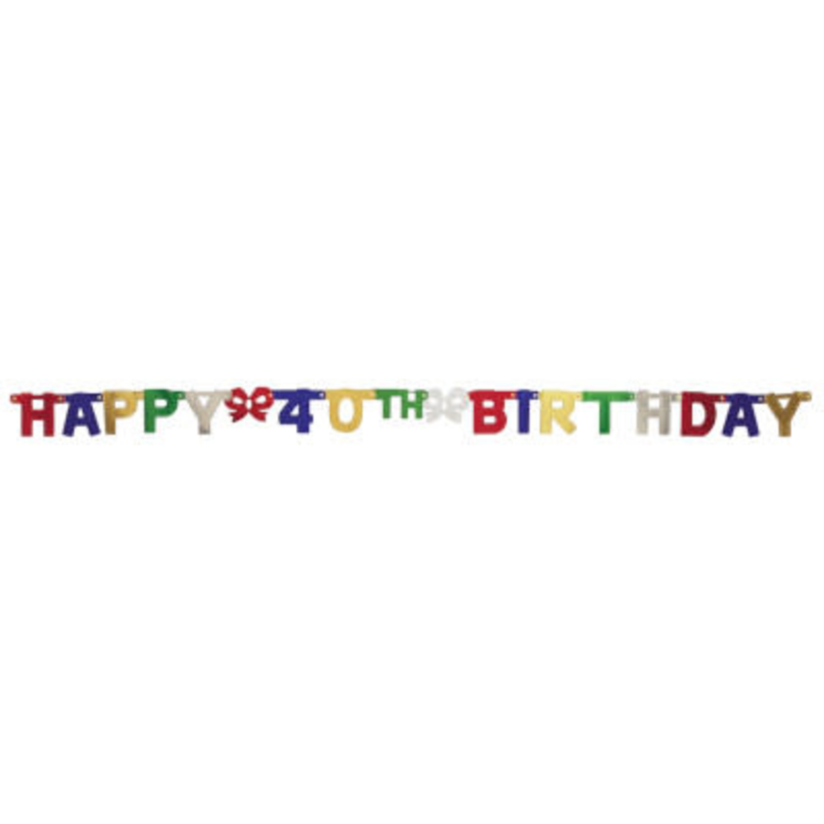 Creative Converting 40th Jointed Birthday Banner - 6.5ft.