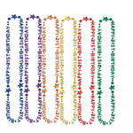 Beistle 21st  Birthday Beads - 1ct. Asst. Colors