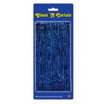 Beistle Royal Blue Metallic Door Curtain/Backdrop - 36" x 8'