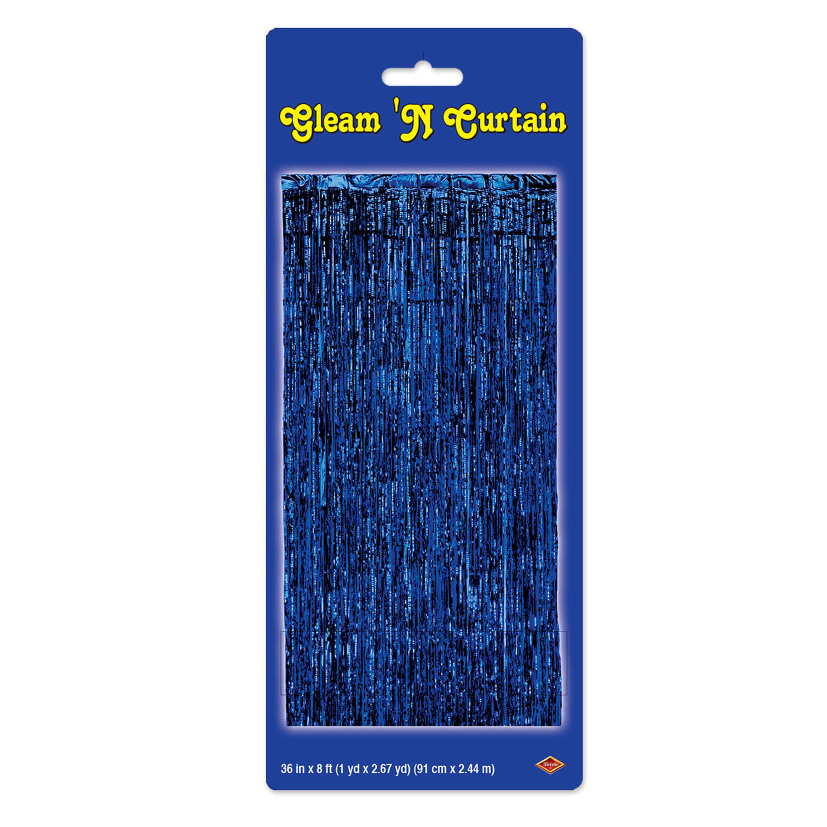 Beistle Royal Blue Metallic Door Curtain/Backdrop - 36" x 8'