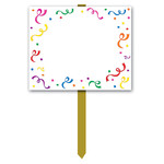 Beistle Blank Lawn Sign w/ Streamers