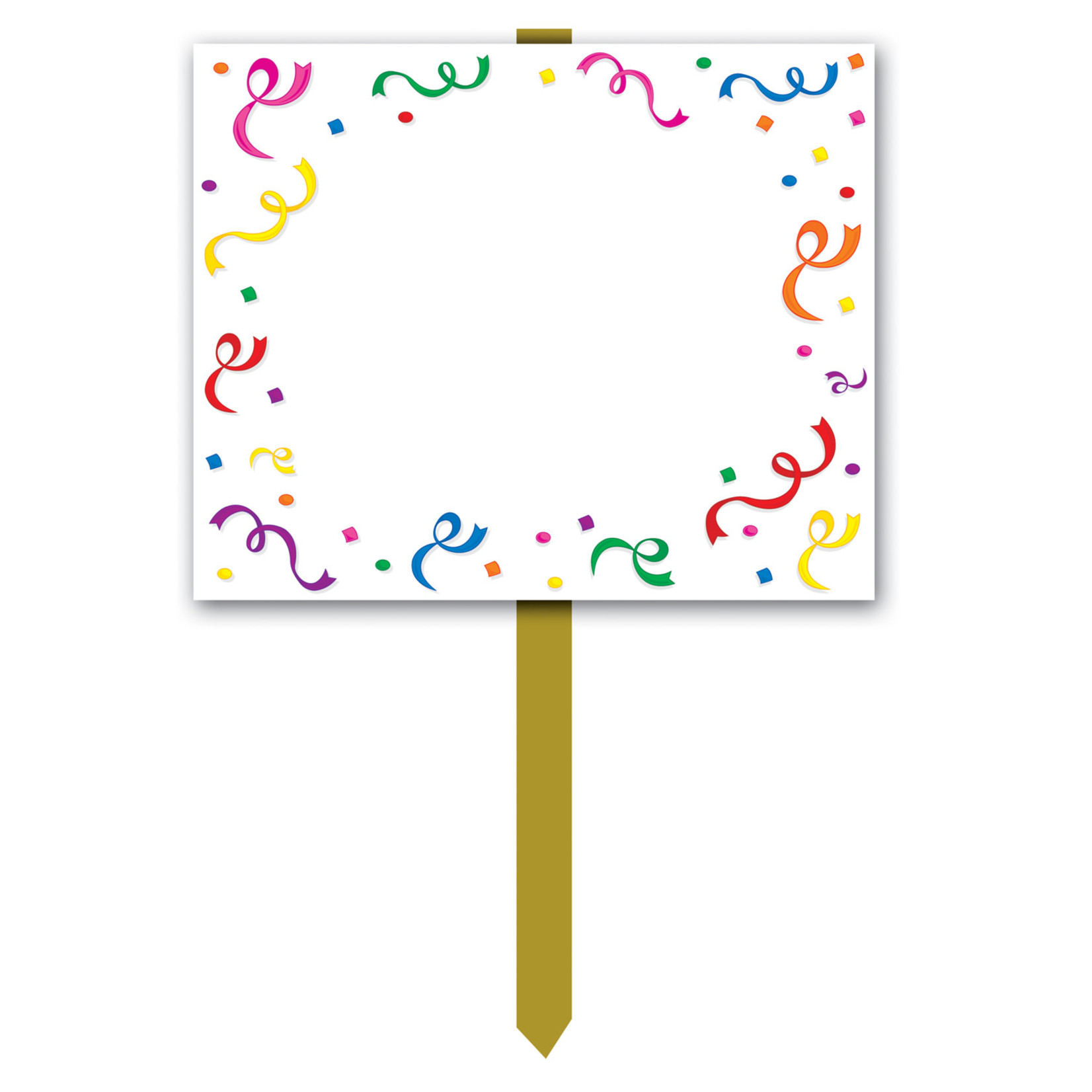 Beistle Blank Lawn Sign w/ Streamers - 1ct.