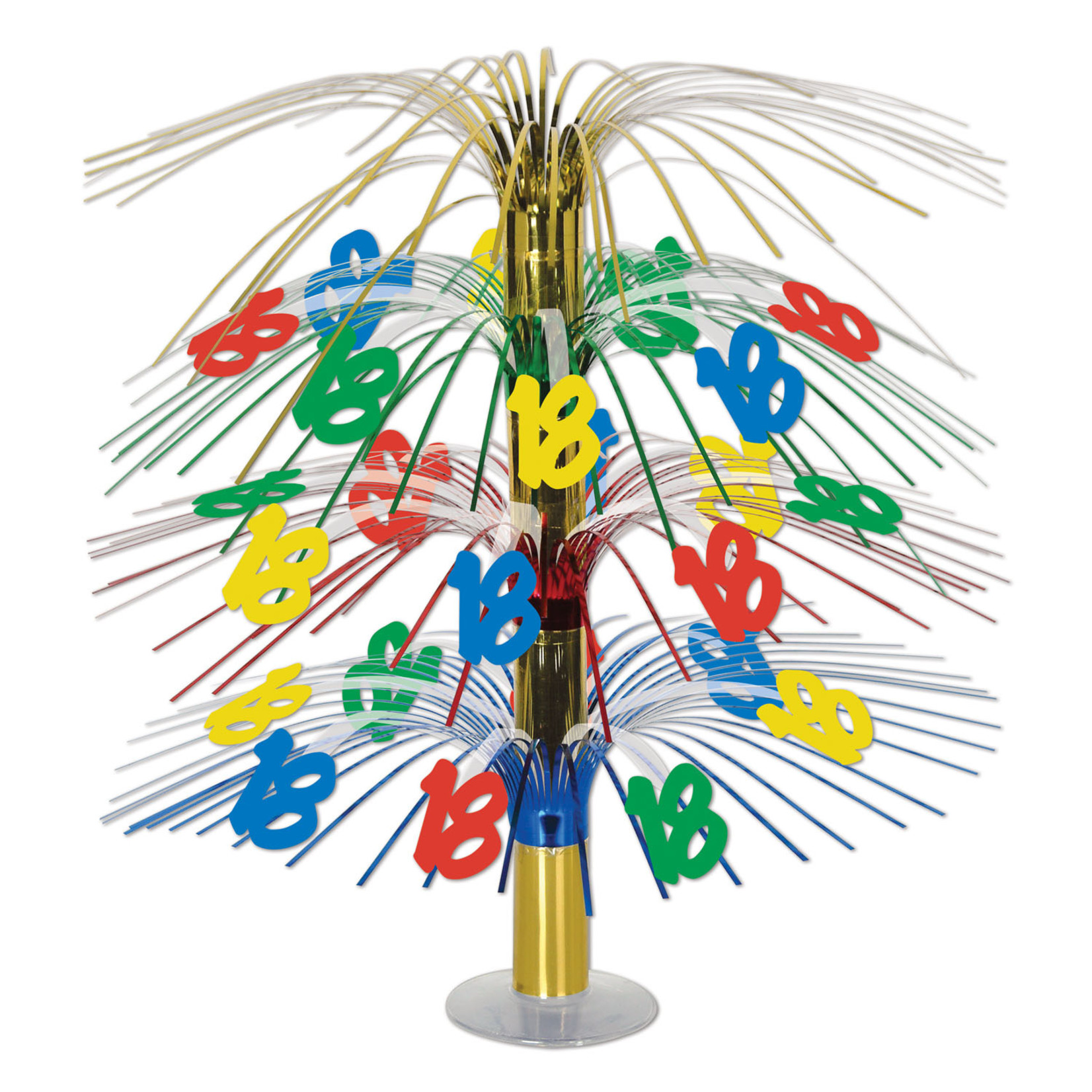 Beistle 18" Multicolor "18" Cascade Spray Centerpiece - 1ct.