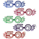 Beistle Glittered 50th Glasses - 1ct.
