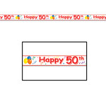 Beistle Happy  50th  Birthday Party Tape