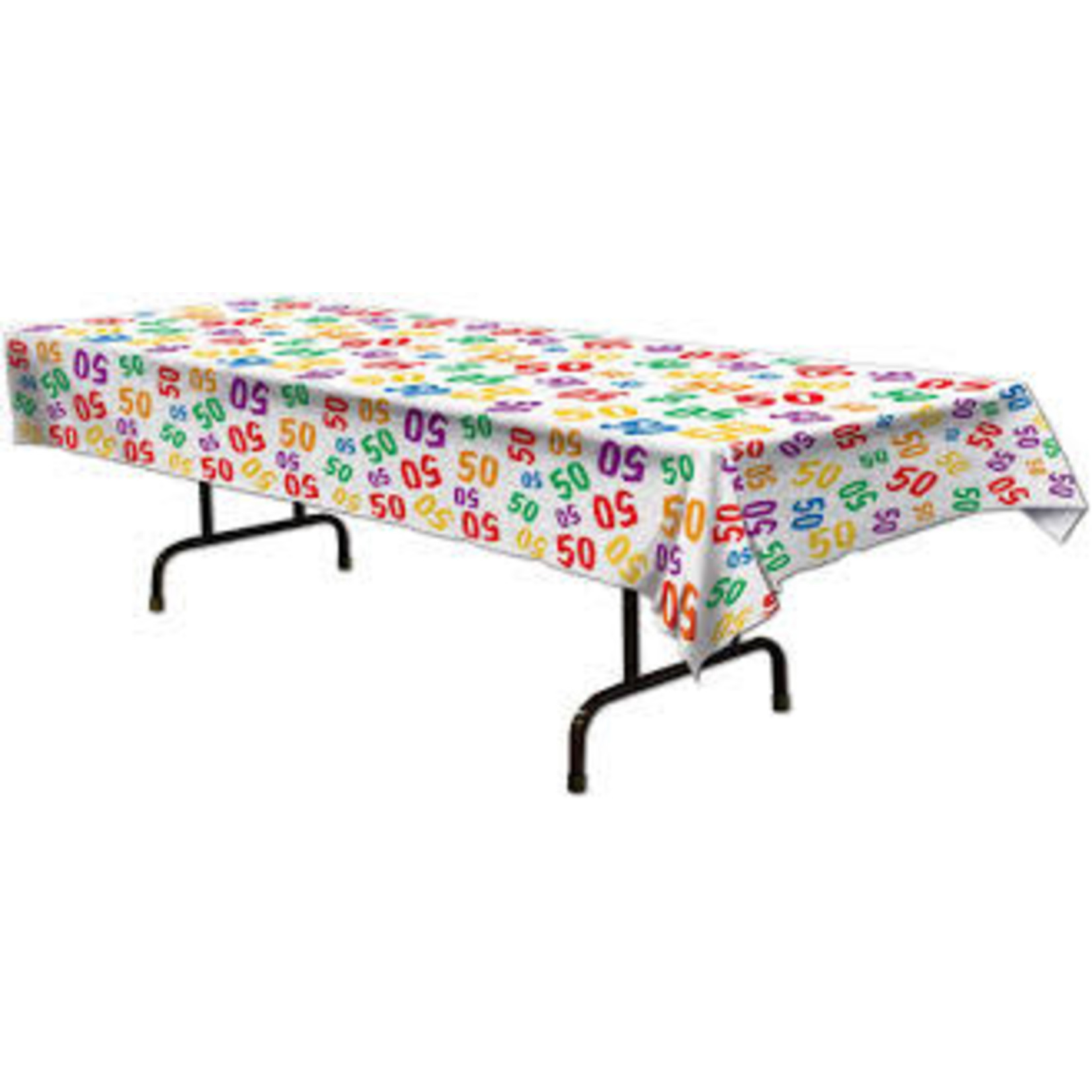 Beistle 50th Birthday Tablecover - 1ct. (54" 108")