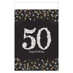 Amscan Sparkling Celebration 50th Tablecover - 54" x 102"