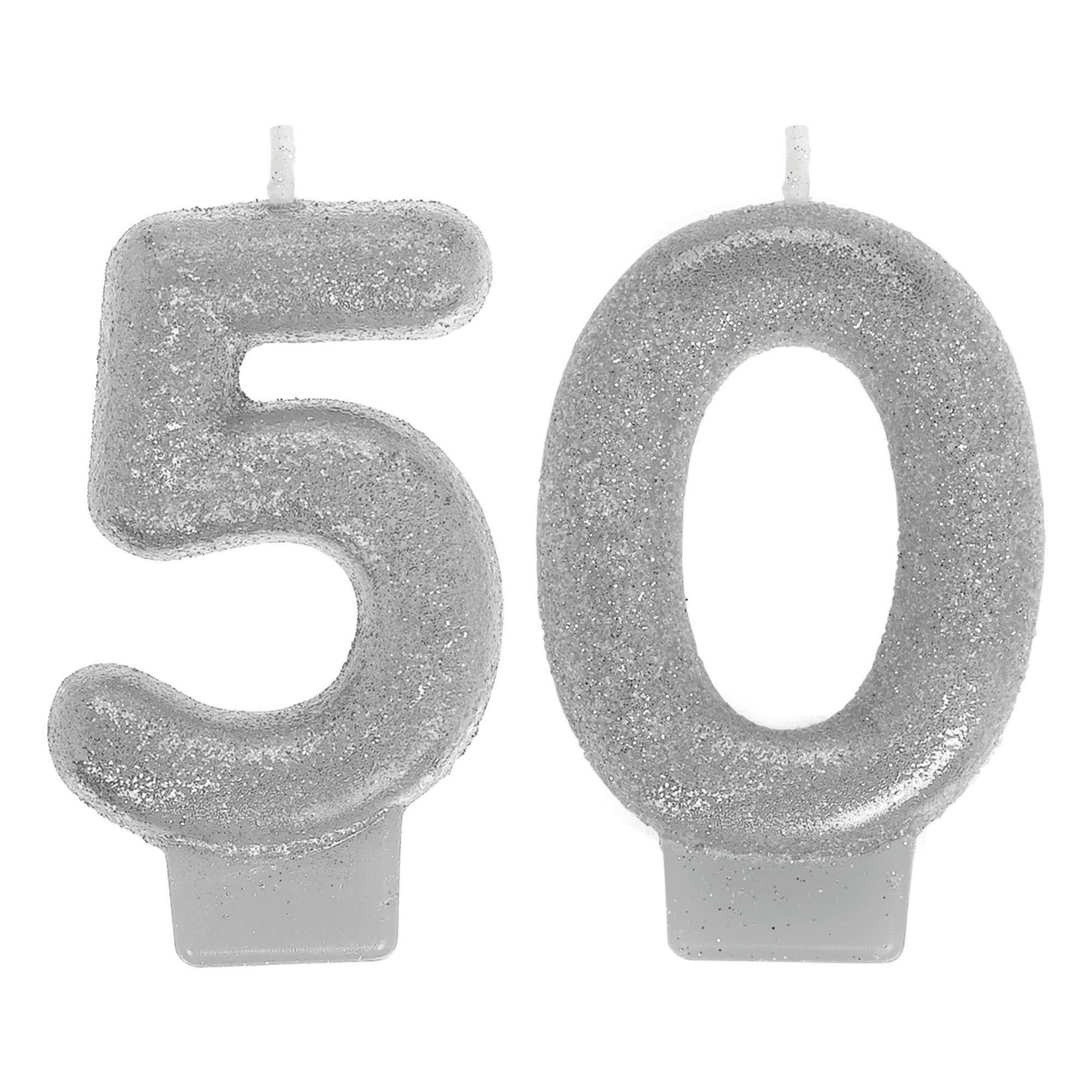 Amscan Silver Glittering 50th Candle - 1ct.
