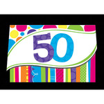 Creative Converting Bright and Bold 50th Invites - 8ct.