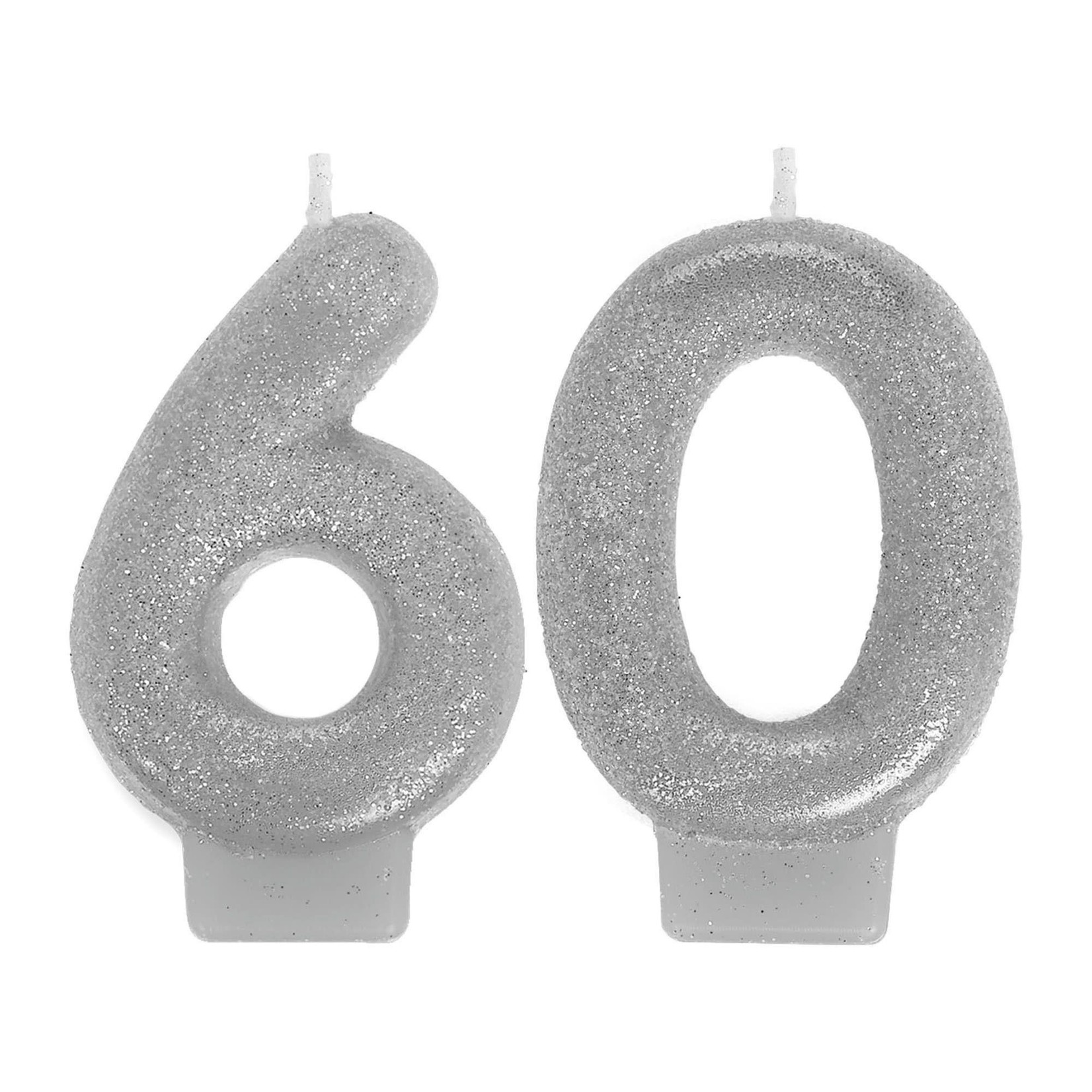 Amscan Sparkling Celebration 60th Glitter Candle - 1ct