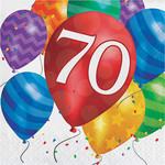 creative converting Balloon Blast 70th Birthday Lunch Napkins - 16ct.