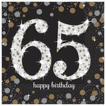 Amscan Sparkling Celebration 65th Lun. Napkins - 16ct.