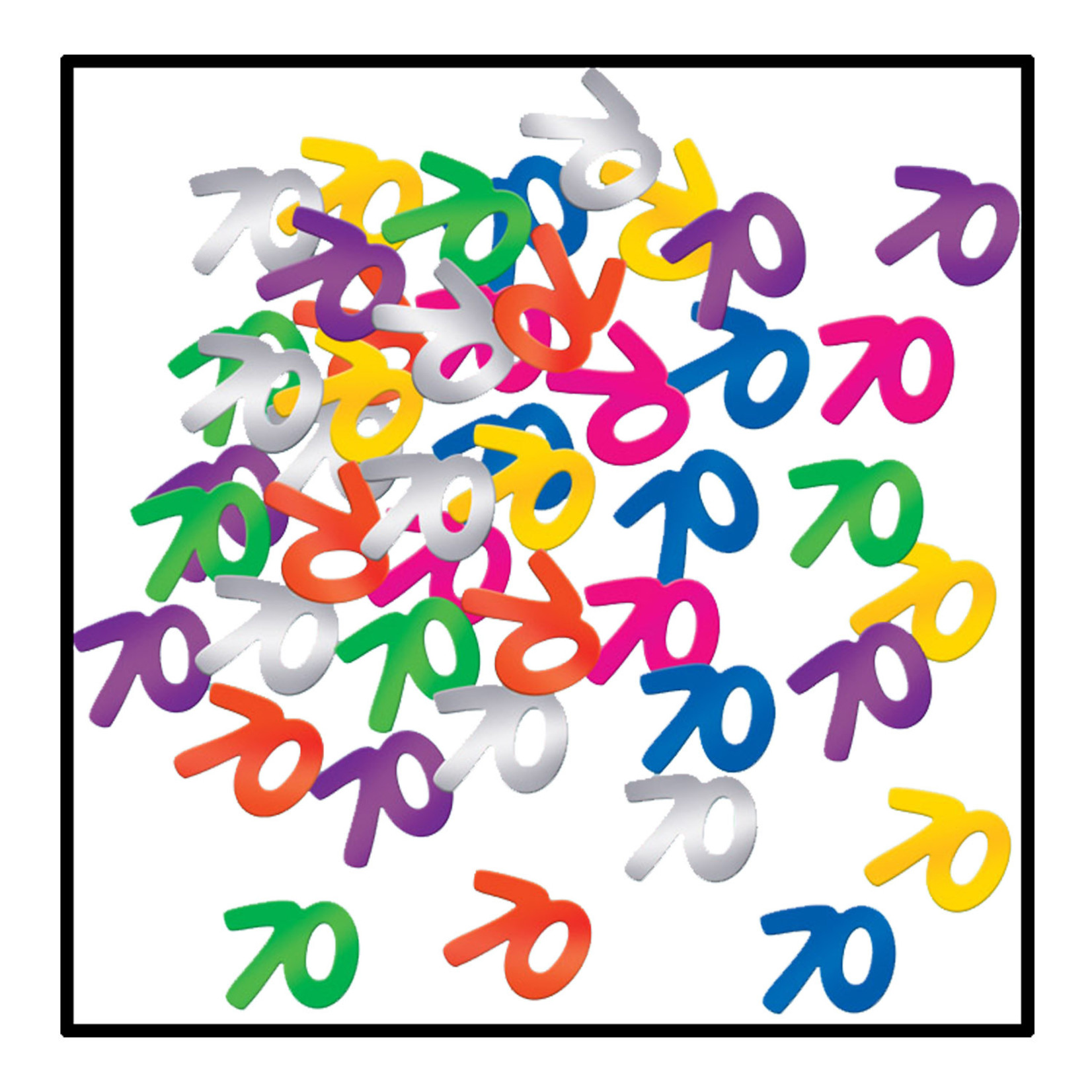 Beistle 70th Birthday Multi-Color Confetti - 0.5oz